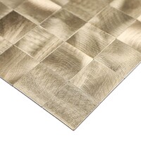 Mozaïek Isodeco Steenstrip Blok Vierkant Zelfklevend 30.5x30.5 cm Licht Goud (Prijs Per Stuk)