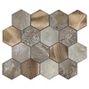 Isodeco Mozaïek Isodeco Steenstrip Hexagon Zelfklevend 25.0x29.0 cm Beige Large (Prijs Per Stuk)