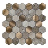 Isodeco Mozaïek Isodeco Steenstrip Hexagon Zelfklevend 28.0x29.0 cm Medium Beige (Prijs Per Stuk)
