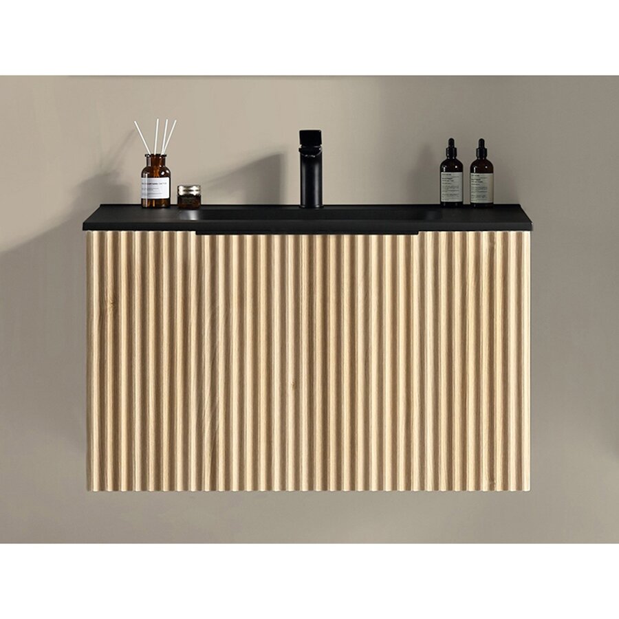 Onderkast Wiesbaden Ribbella Met 1 Lade 80x45 cm Naturel Eik