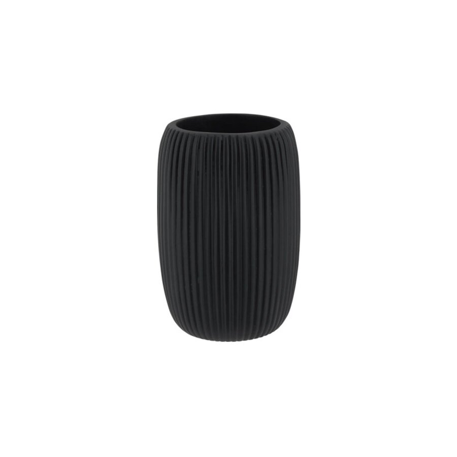 Beker Haceka Ribbel Zwart