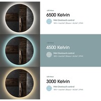 Spiegel BWS GlintEdge Rechthoekig 140 x 70 cm Incl. Spiegelverwarming, Scheerspiegel en Indirect LED-verlichting Rondom