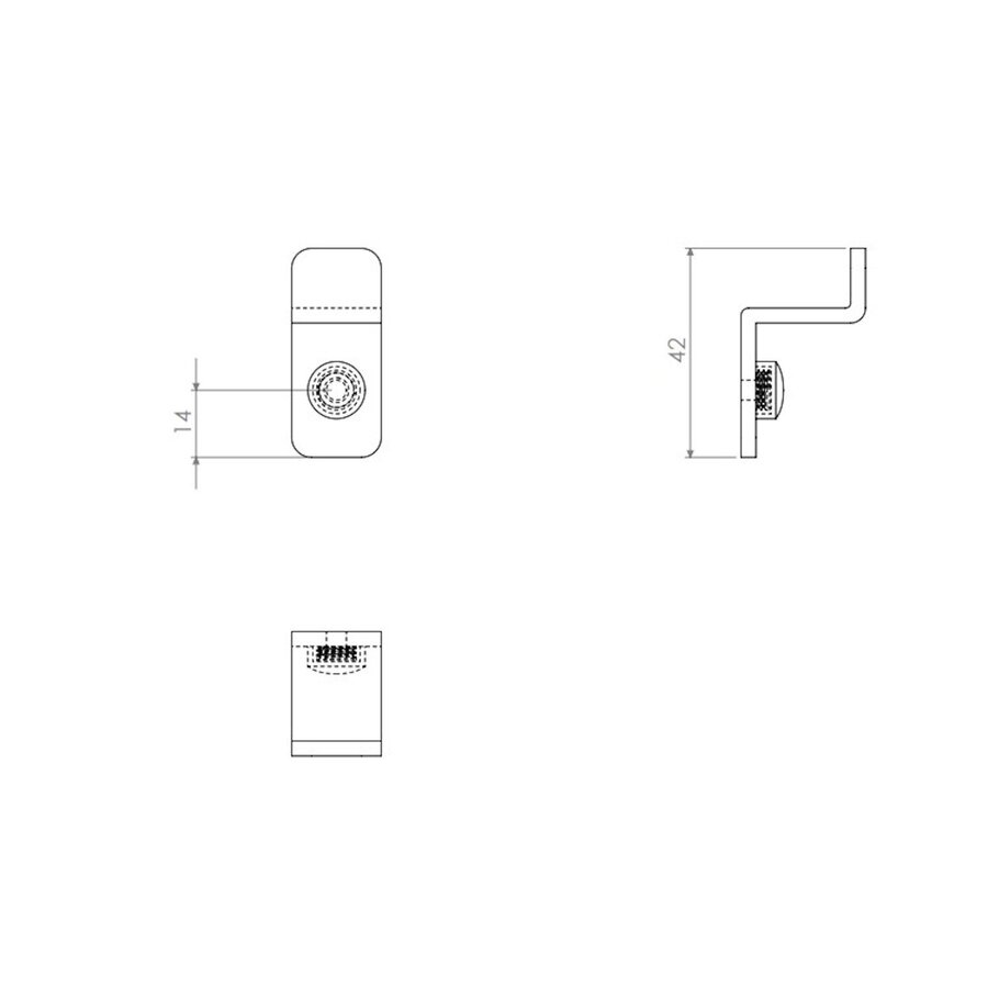 Kledinghaak Clou Fold Goud Geborsteld PVD