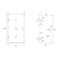 Glas Voor Nisdeur BWS Miley 80x200 cm 8 mm Nano Helder Glas