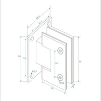 Scharnierset En Greep tbv Profielloze Nisdeur BWS Miley Mat Wit