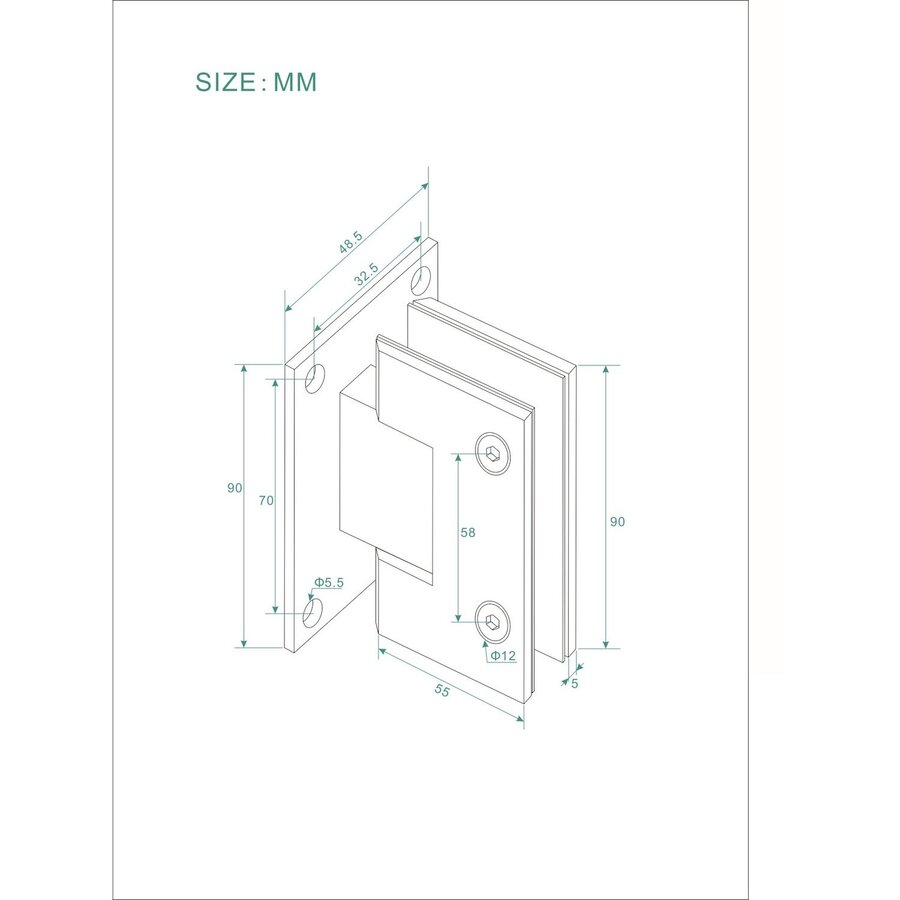 Scharnierset En Greep tbv Profielloze Nisdeur BWS Miley Chroom