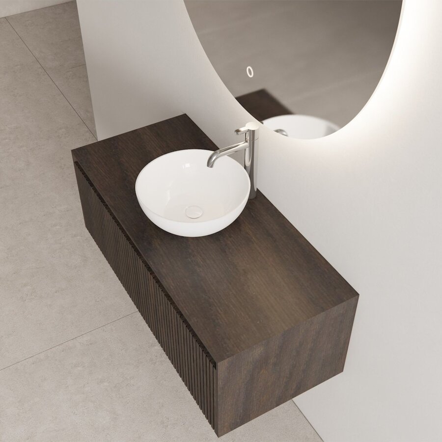 Onderkast Gliss Design Timotheus 100 CM Incl. Topplaat Charcoal