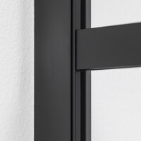 Inloopdouche BWS Black Line 70x200 cm 8mm NANO Glas Mat Zwart Raster
