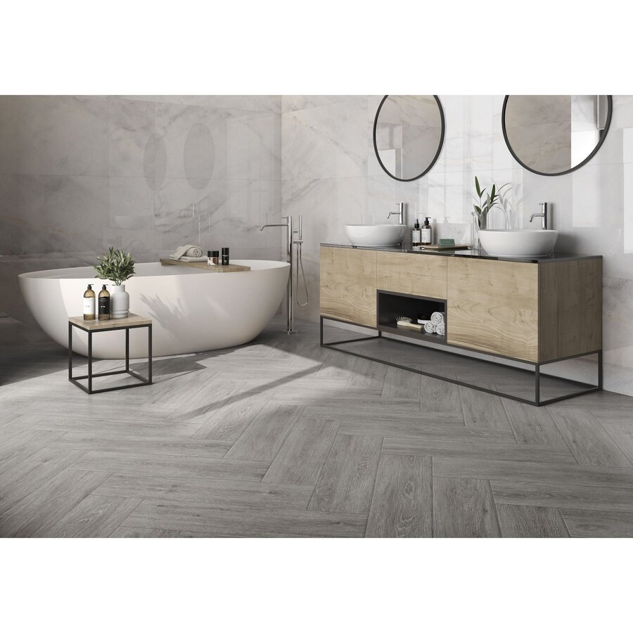 Vloertegel Pamesa At Viggo Ceniza 20x75 cm Mat Grijs (Prijs Per M2)