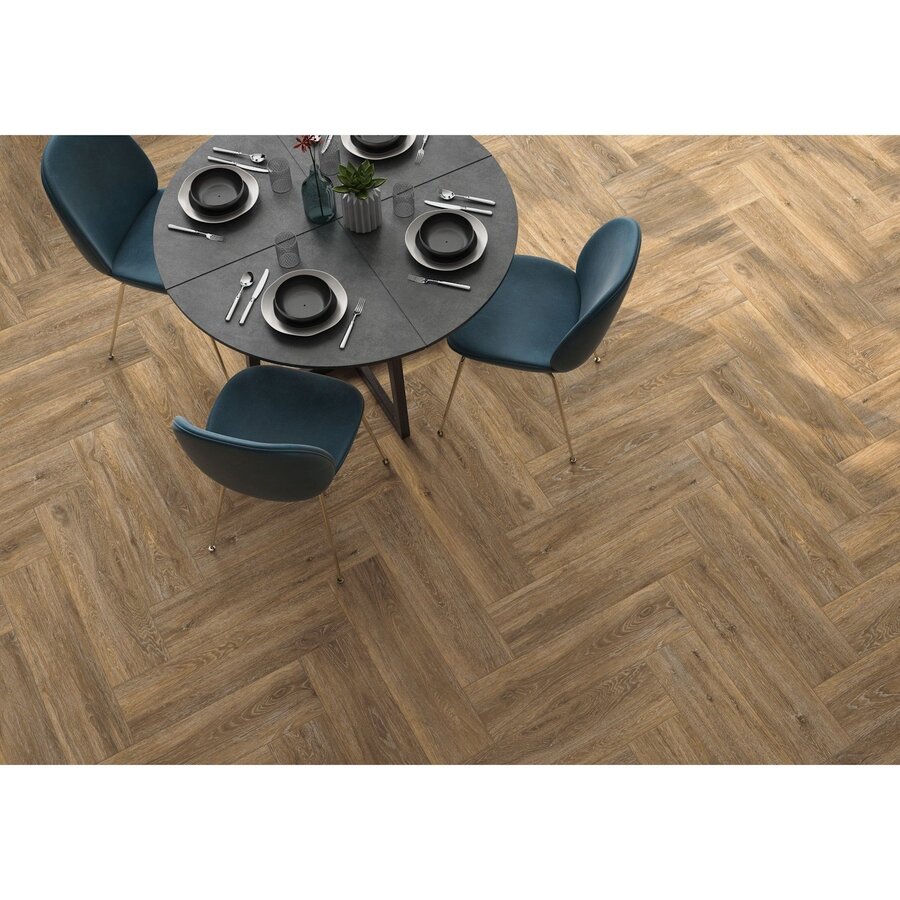 Vloertegel Pamesa At Viggo Nogal 20x120 cm Gerectificeerd Mat Donkerbruin (Prijs Per M2)