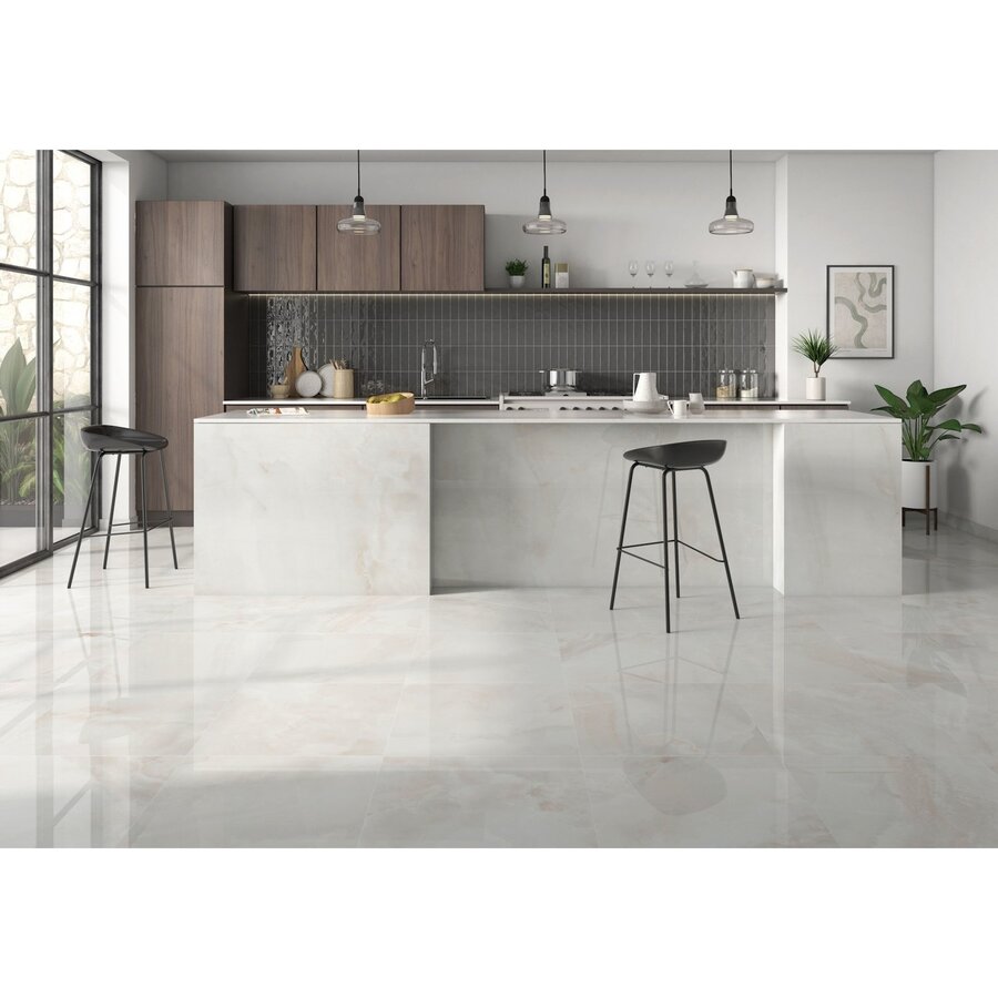 Vloertegel Pamesa Sardonyx White 60x60 cm Gepolijst Wit (Prijs Per M2)