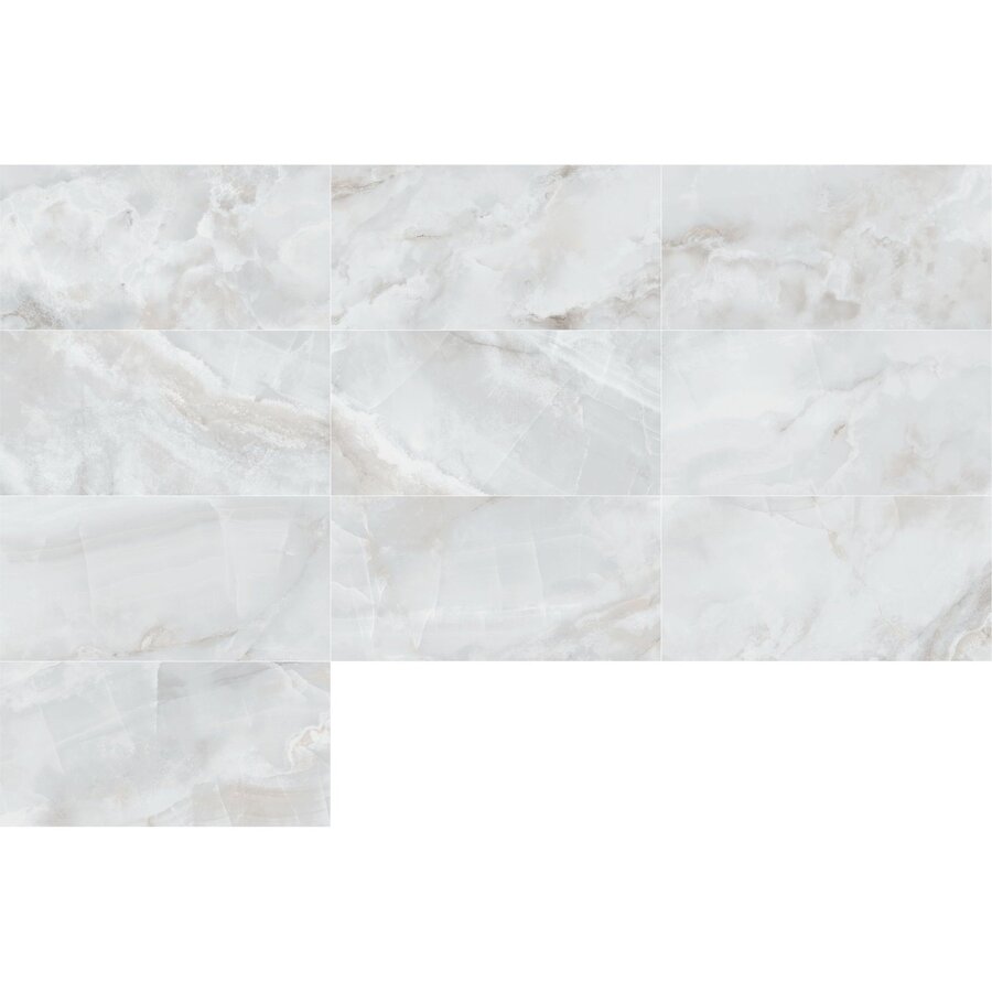 Vloertegel Pamesa Sardonyx Pearl 60x120 cm Gepolijst Wit (Prijs Per M2)