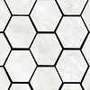 Mozaiek Pamesa Lux Noor White 32,5x22,5 cm Hexagon Gepolijst Wit (Prijs Per Stuk)