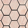 Mozaiek Pamesa Lux Noor Peach 32,5x22,5 cm Hexagon Gepolijst Roze (Prijs Per Stuk)