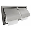 Boss & Wessing Dubbele Toiletrolhouder Inbouw Boss & Wessing Boston met Klep RVS