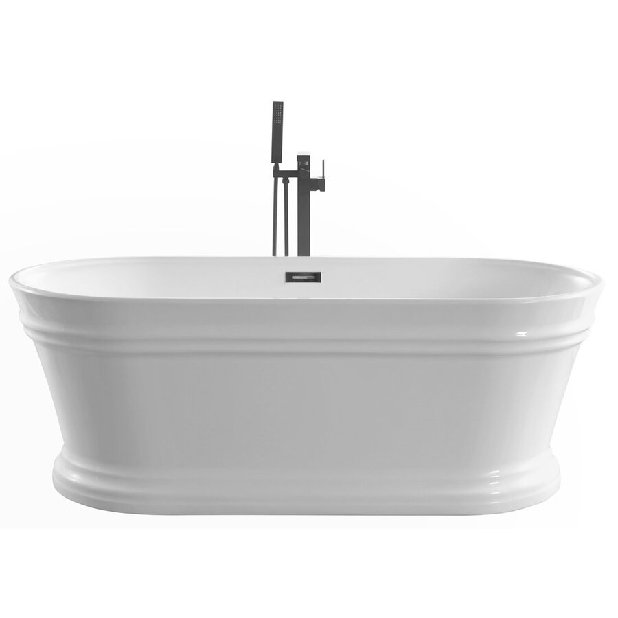 Vrijstaand Ligbad Creavit Antik 160x79 cm Acryl met Waste Wit