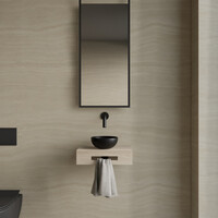 Complete Fonteinset BWS Hold Met Handoekhouder Waskom Mat Zwart En fonteinkraan Mat Zwart