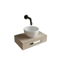 Complete Fonteinset BWS Hold Met Handdoekhouder Waskom Wit En fonteinkraan Gunmetal