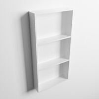 MONDIAZ EASY Nis 59,5x29,5cm in solid surface kleur Talc | Talc. 3 vakken geschikt voor in- of opbouw