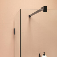 Inloopdouche Sealskin I AM Type A1 120x30x200 cm Helder Glas Antikalk Mat Zwart