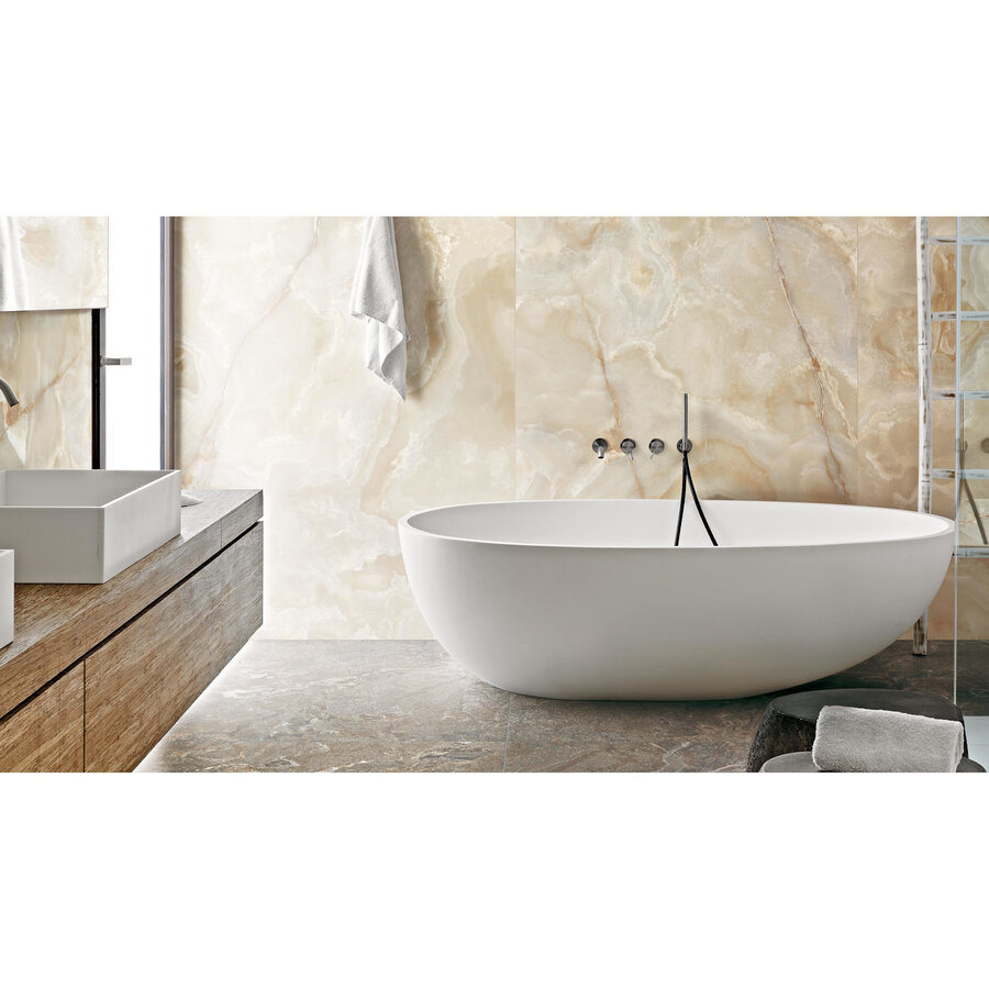 Vloertegel Onyx&More 60x120 cm Glans Golden (Prijs Per M2)