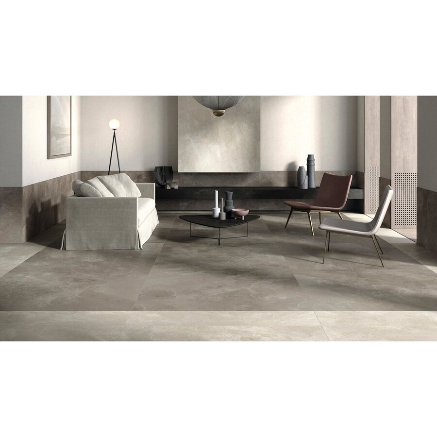 Vloertegel Porcelaingres Royal Stone Slab 120x270 cm Mat Grijs (Prijs Per M2)