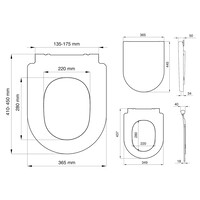 Toiletbril Tiger Stax Thermoplast Wit