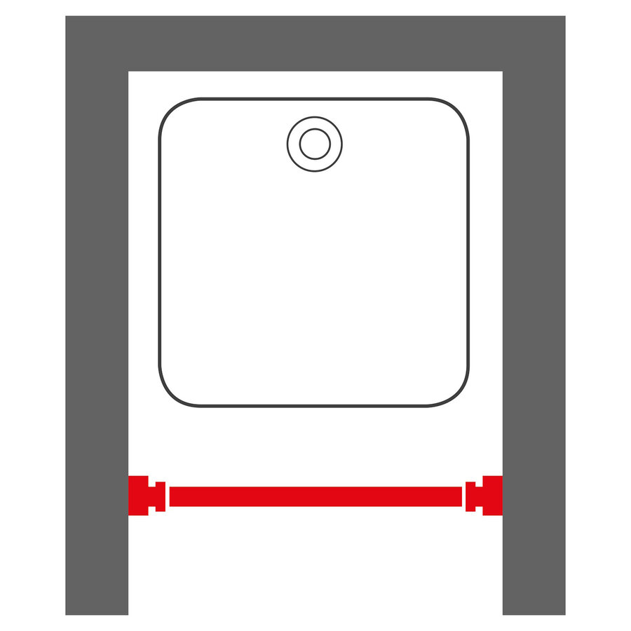 Douchegordijnstang Sealskin Seallux 80-130 cm Zwart