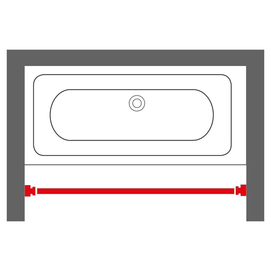 Douchegordijnstang Sealskin Seallux 125-220 cm Zwart