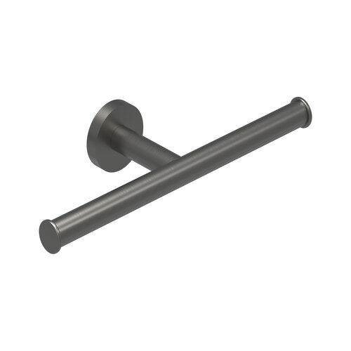 Toiletrolhouder IVY Dubbel Geborsteld Metal Black PVD 