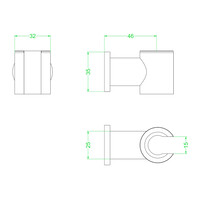 Wandsteun IVY RVS316 Geborsteld Mat Goud PVD