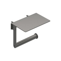 Toiletrolhouder IVY Met Planchet Geborsteld Metal Black PVD