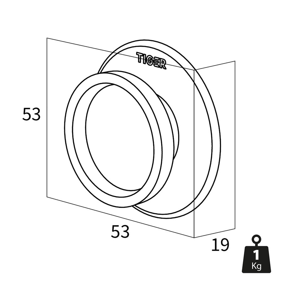 Handdoekhaak Tiger Tess Zwart (2 stuks)