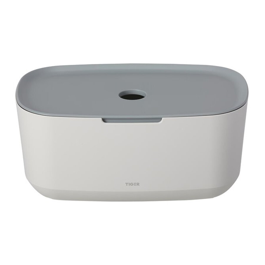 Opbergbox Met Deksel Tiger Tess Vrijstaand Wit - Lichtgrijs