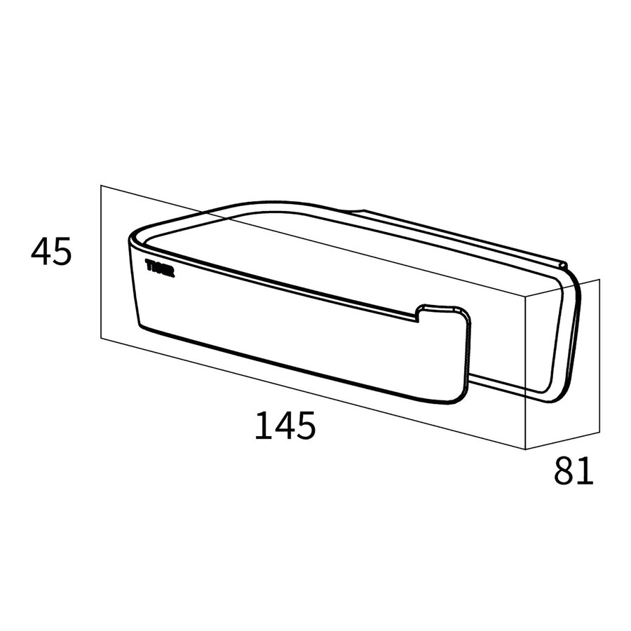 Toiletrolhouder Zonder Klep Tiger Tess Wit