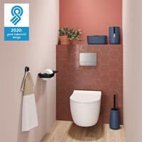 Toiletborstelhouder Tiger Tess Met Swoop Borstel Flexibel Blauw - Zwart