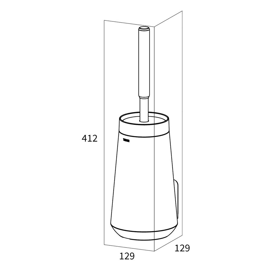 Toiletborstelhouder Tiger Tess Met Swoop Borstel Flexibel Blauw - Zwart