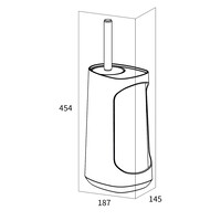 Toiletborstelhouder Tiger Tess Met Opbergfunctie Vrijstaand Swoop Borstel Flexibel Wit - Lichtgrijs