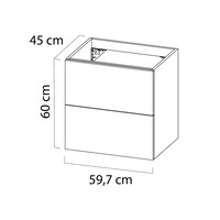 Wastafelonderkast Tiger Studio 60 cm Chalet Eik