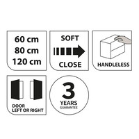 Hoge Kolomkast Tiger Loft 40 cm Mat Zwart