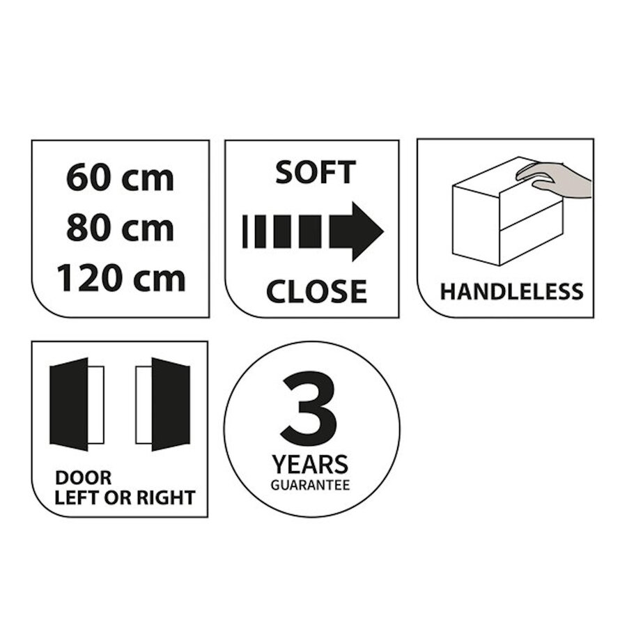 NIET MEER LEVERBAAR Hoge Kolomkast Tiger Loft 40 cm Mat Zwart