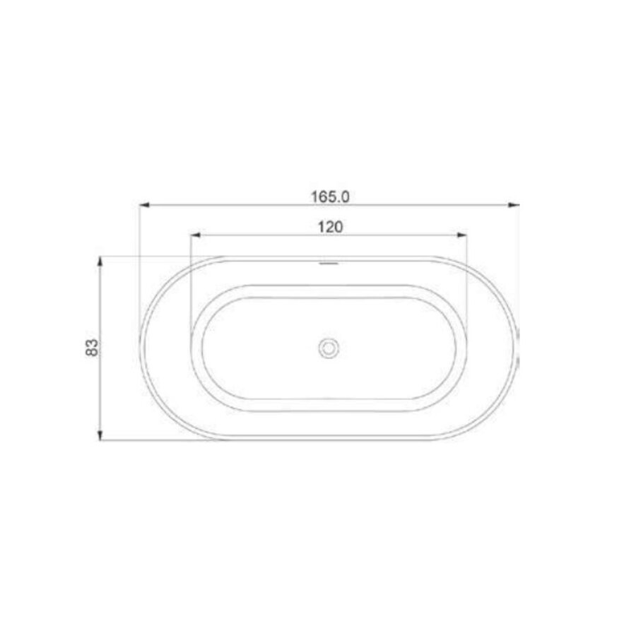 Vrijstaand Ligbad Arcqua Cusco 165x85 Mat Zand
