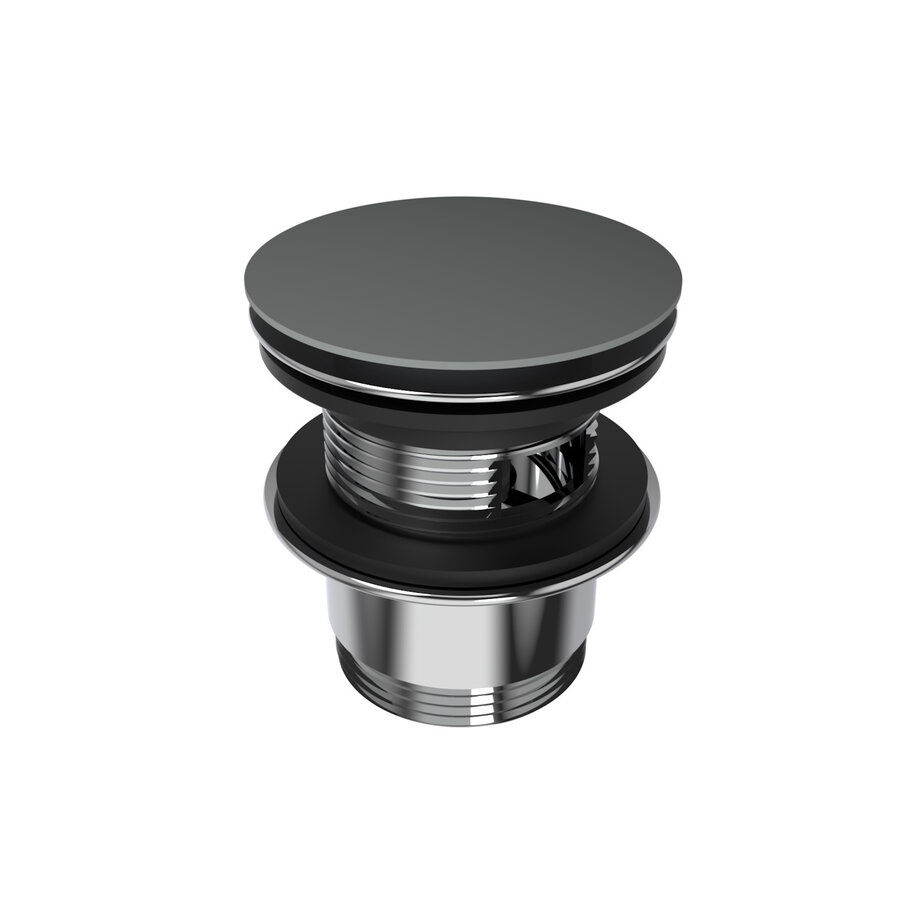 Pop-up Waste Bad Arcqua 1 1/2 Met Overloop Mat Grijs