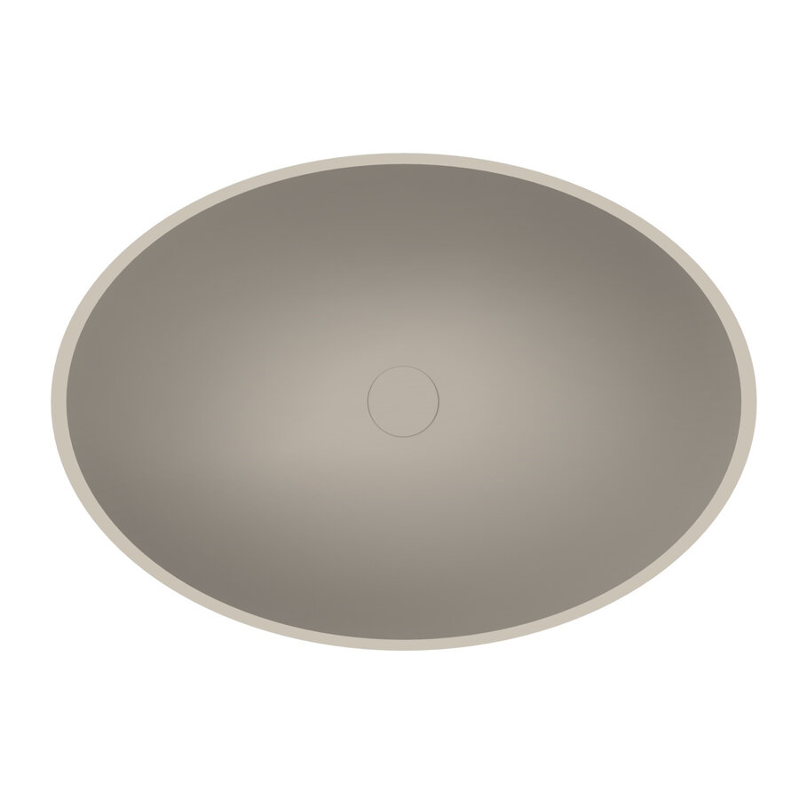 Waskom Arcqua Prince Opbouw 49x34 cm Ovaal Mat Klei