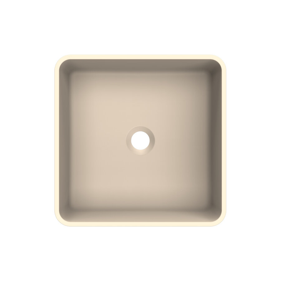 Arcqua Case Opbouw Waskom Vierkant 37x37 Mat Zand