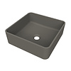 Arcqua Case Opbouw Waskom Vierkant 37x37 Mat Quartz Grijs