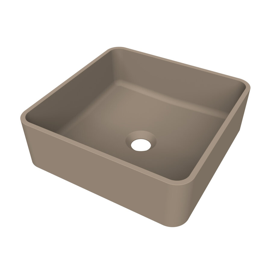 Arcqua Case Opbouw Waskom Vierkant 37x37 Mat Truffel