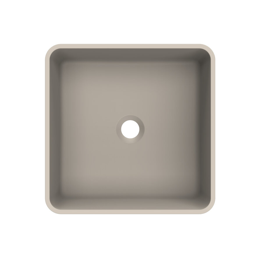 Arcqua Case Opbouw Waskom Vierkant 37x37 Mat Klei