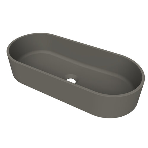 Arcqua Case Opbouw Waskom Ovaal 60x26 Mat Quartz Grijs 