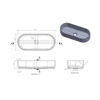 Arcqua Case Opbouw Waskom Ovaal 60x26 Mat Klei